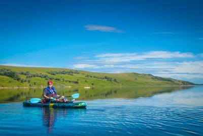 Chillaxing on the water, Chain Lakes Reservoir, Chain Lakes Provincial Park, AB, 2025-07-12