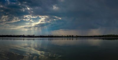 Weather Network said it wouldn't rain, Capt Ayre Lake, MD of Provost, Alberta, 2025-09-12