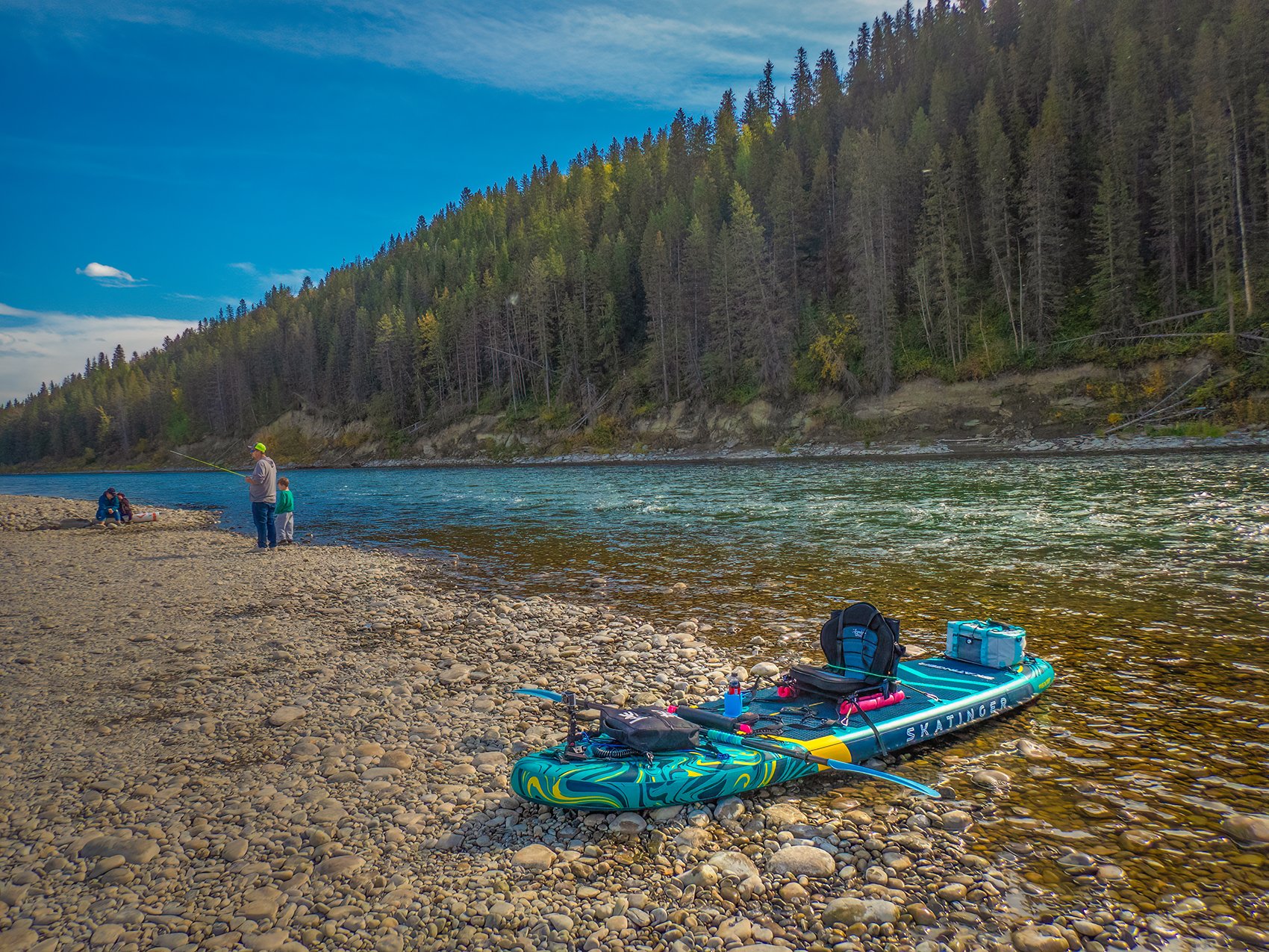 Coupe de Ville ready to launch, McKinnon Flats to Johnson's Island float, Bow River, AB, 2024-09-29
