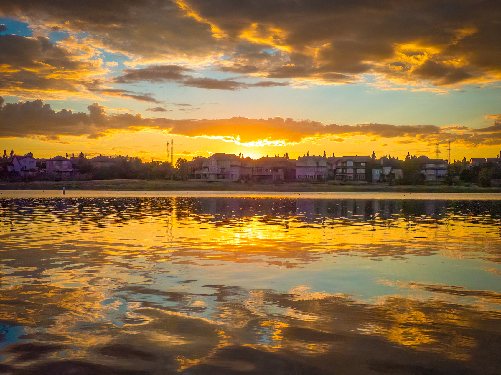water on the brain — Blaze of glory, Sunset, Chestermere Lake, Chestermere, AB, 2024-08-25