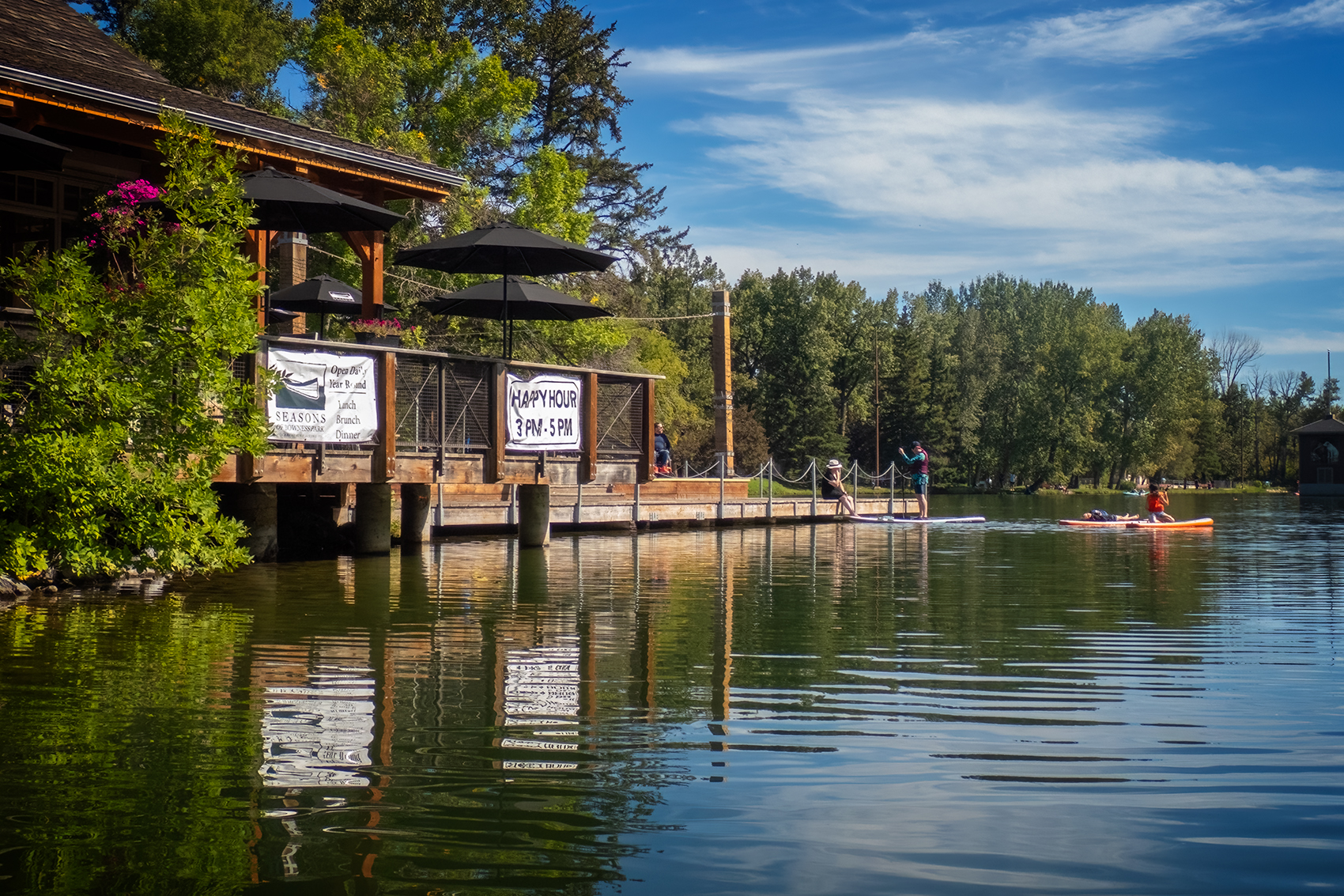 The bar and clubhouse at Bowness Park.
